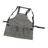 Woodworking Apron Canvas Gray Multiple Pockets Collapsible Woodworking Shop Apron for Men Women