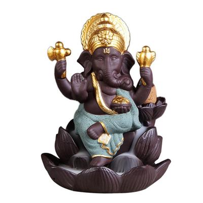 H&B Store Lord Ganesha Indien Elefant Gott Rückfluss Räuchergefäß Räuchergefäß Halter Geschenk Dekor
