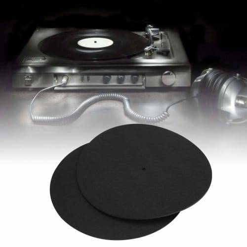 DJ Slipmats, 2 Felt Turntable Slipmats for 12-inch Vinyl Record Players, Turntables, Home Disc Protection, Non-Slip Mats, Replacement Accessories