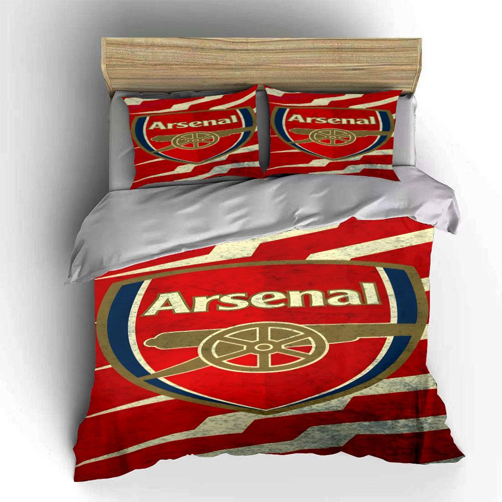 Arsenal-Logo mit Kanone. Bettwäsche-Sets Bettbezug-Sets Bettbezüge Kissenbezüge(1* Bettbezug 2* Kissenbezüge ohne Bettdecke)