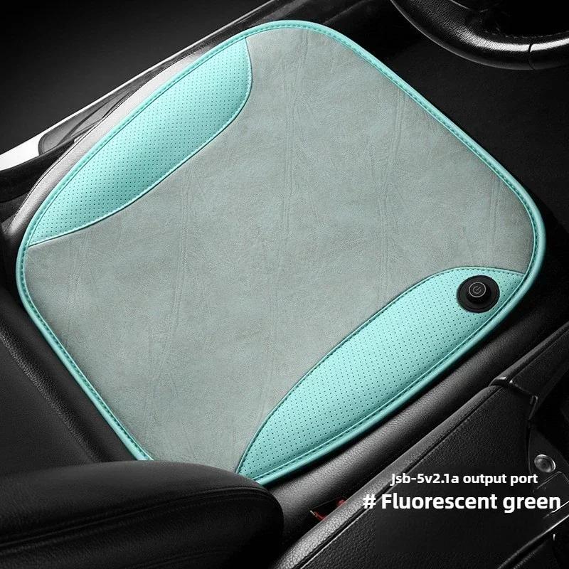 

Heated Seat Cushion with USB Power, 3-Level Heating & Plush Cover, Portable Car Office Home Heater for Winter Warmth, Ideal Gift зелёный