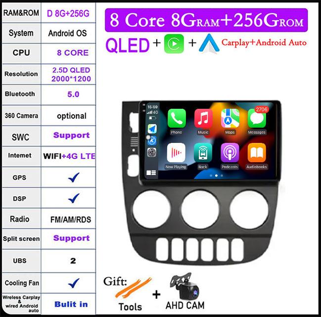 Car Radio For Mercedes Benz M-Class W163 ML 1997-2005 Android Auto Carplay BT Navigation GPSMultimedia Stereo WiFi+4G Video