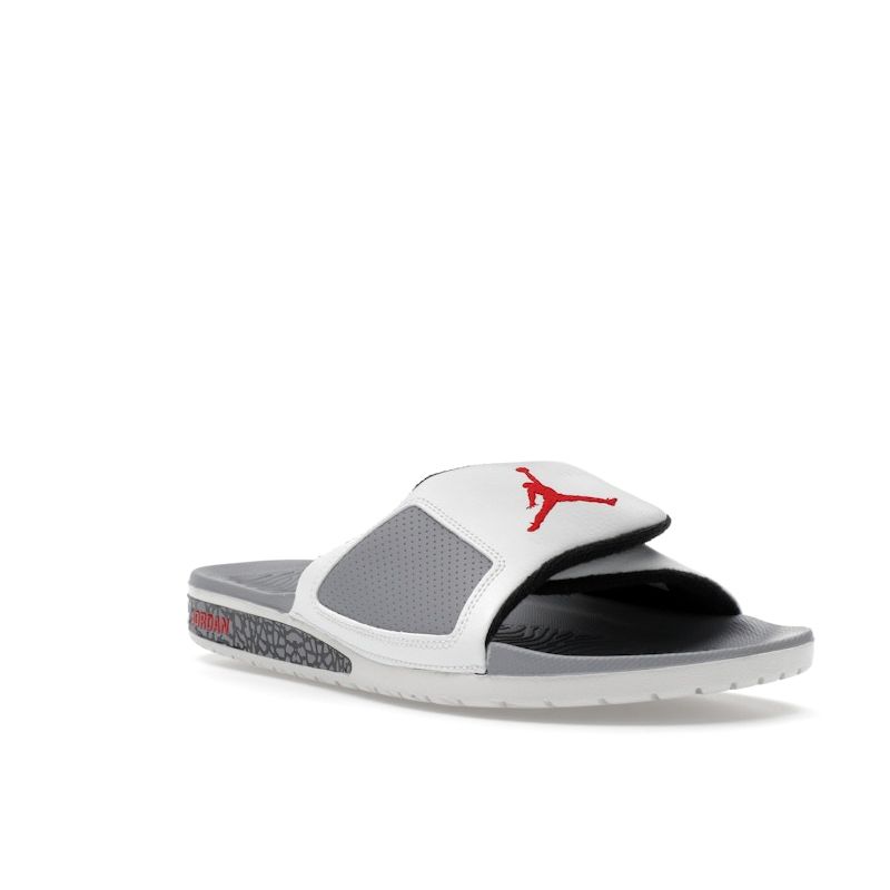 Air Jordan Hydro 3 Retro Slide White Cement Men Sneakers Summit-White Cement-Grey Black 854556-101
