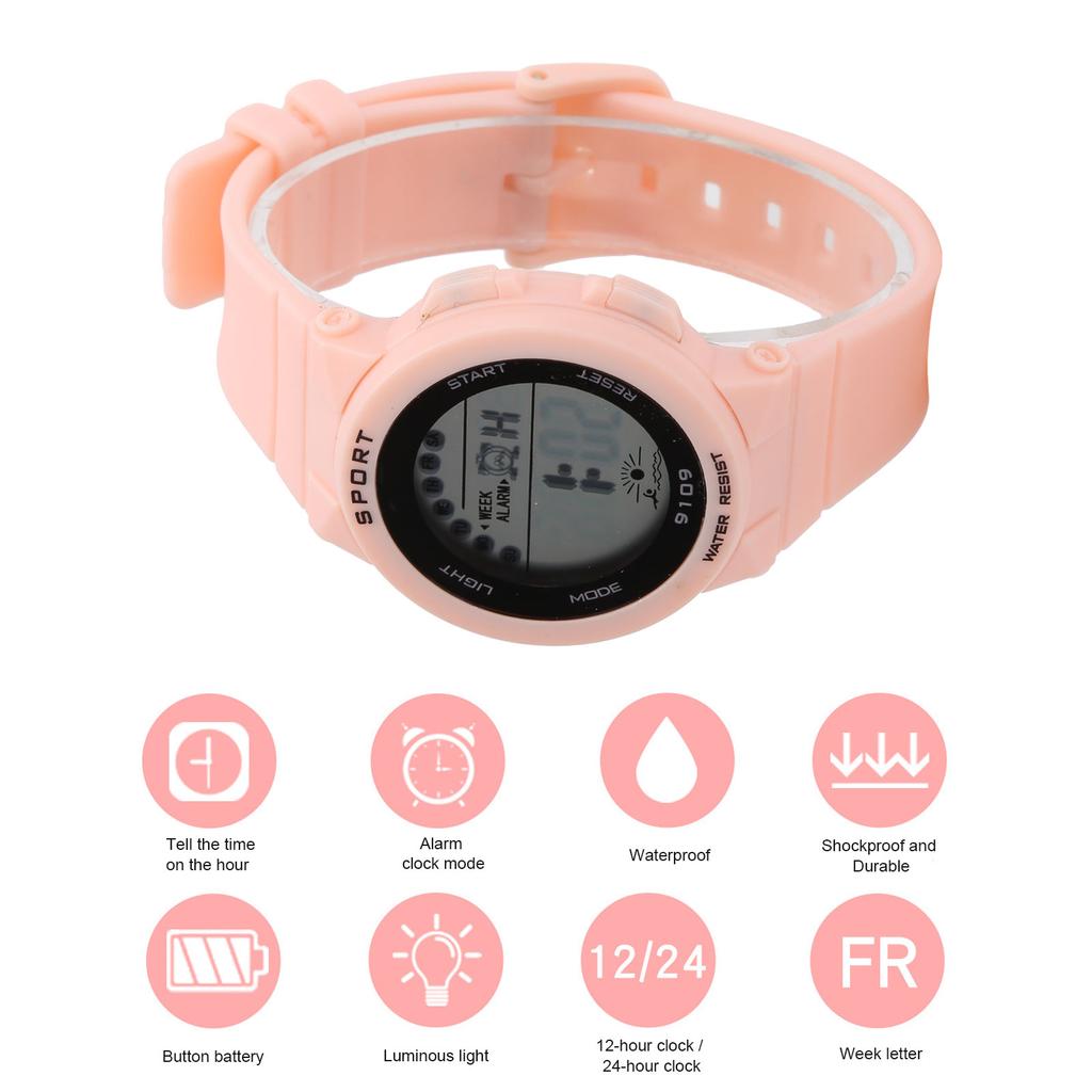 Fashionable Digital Watch Luminous Lights Waterproof Electronic Watches for Children