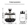Rotating Glass Spice Jar Set - Creative Kitchen Seasoning and Condiment Organizer