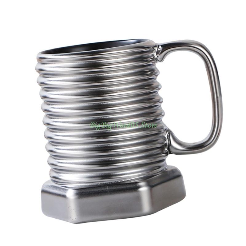 24TE Multifunctional Ceramic Coffee Mug Screw Ergonomic Grip Suitable for Gift