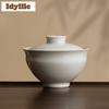 120ml Plant Ash Gaiwan Ancient Tea Tureen Household Tea Bowl With Lid Kit Tea Maker Cover Bowl Tea Ceremony Supplies Decoration