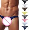 Breathable Seamless Ice Silk Men Briefs U Convex Low Waist Thong for Inside Wear