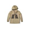 Unifarbene wasserabweisende Kapuzenjacke mit langen Ärmeln für Herren Currygelb A6PZH-DH4