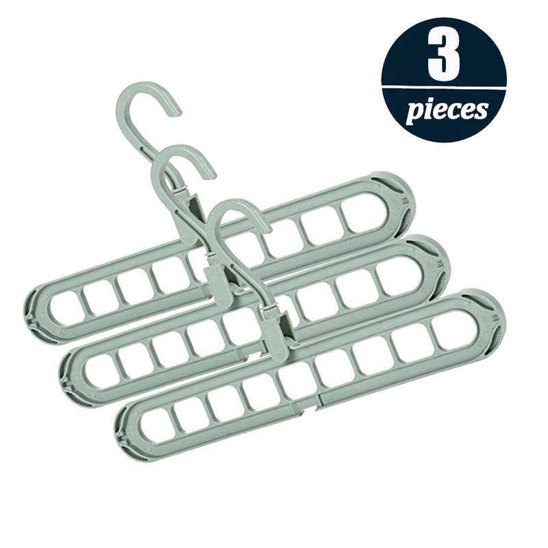 9-Hole Magic Clothes Hanger Closet Organizer Space Saving Multi-function Drying Racks Wardrobe Scarf Storage Cloth Hanger