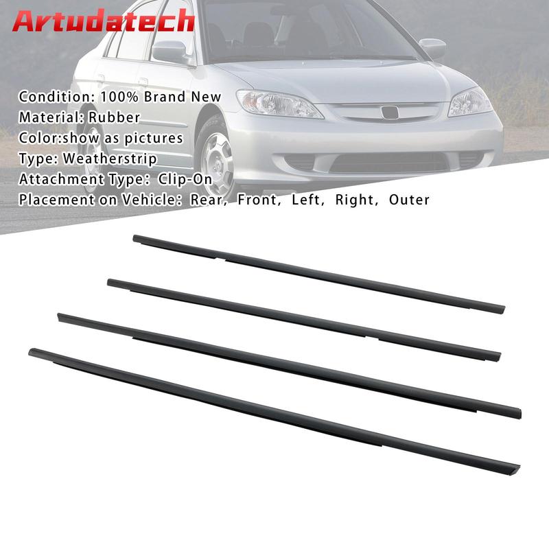 Artudatech 4 шт. Уплотнитель окна 72410S5A003 Для Honda Civic 2001 2002 2003 2004 2005