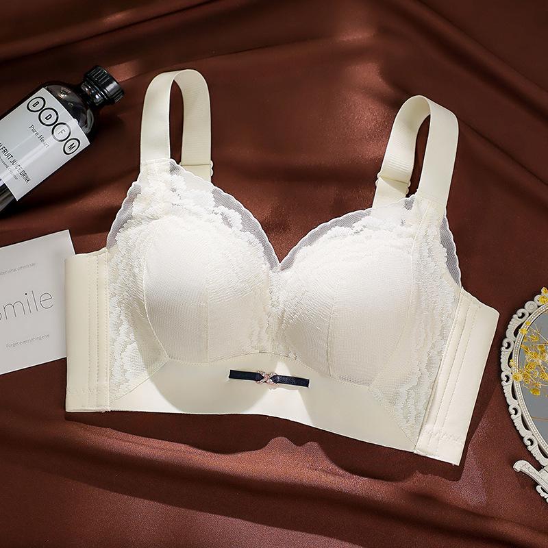 "Lace Breathable Adjustable Push-Up Bra - Anti-Sag, Wire-Free for All Bust Sizes"