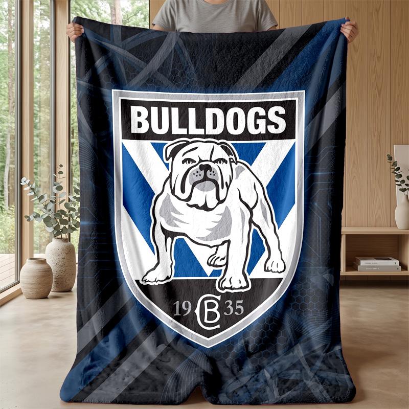 Coperta in Pile Flanella Canterbury-Bankstown Bulldogs Coperta Calda e Accogliente per Divano Letto Viaggio Uso in Tutte le Stagioni