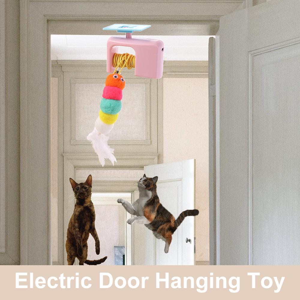 Automatic Lifting Electric Door Hanging Toy Funny Self-Entertainment Toy  Cat Teasing Artifact