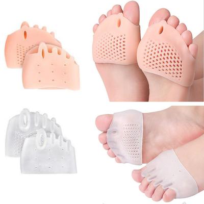 Forefoot Pads Toe Separator Cushion Pad Silicone Pain Relief Shoes Insoles Toe Hallux Valgus Bunion Corrector Gel Pads Foot Care