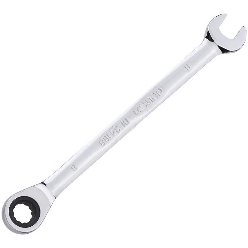 Deli 8mm Mirror Finish Ratcheting Combination Wrench 8mm
