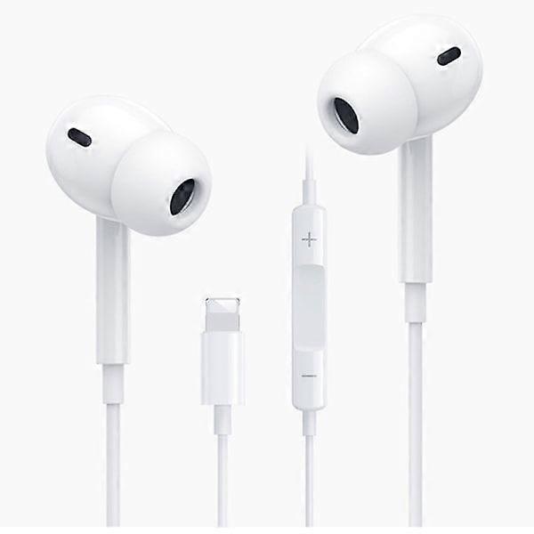 iPhone Earphones with Lightning Microphone and Bluetooth, White
