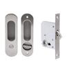 Sliding Door Lock for Bathroom with Stainless Steel Construction and Push To Pull Mechanism for Barn Style Doors
