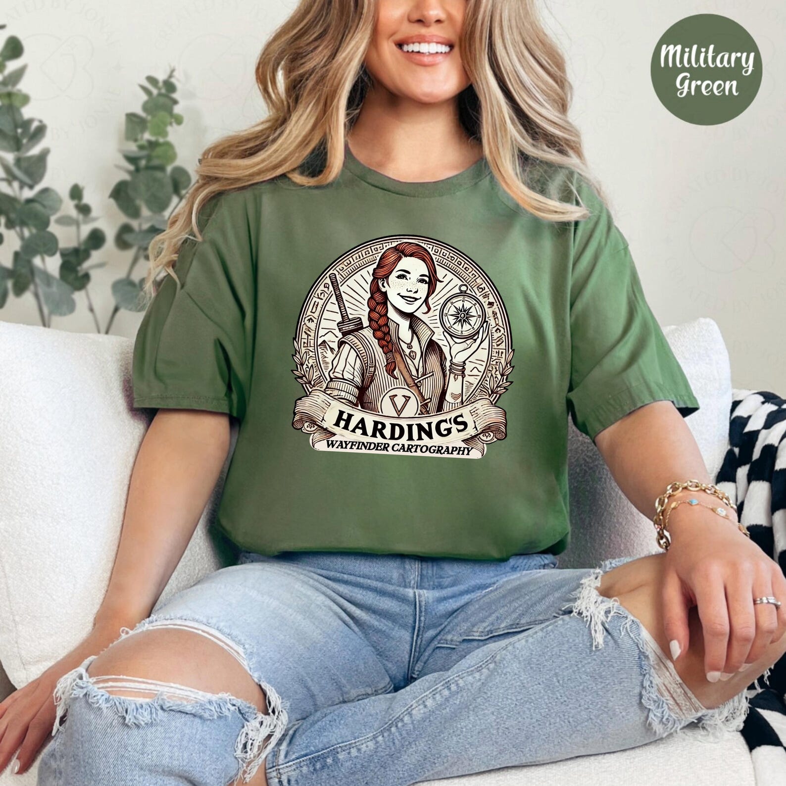 Harding Cartography Shirt: Dragon Age The Veilguard Vintage Tee L