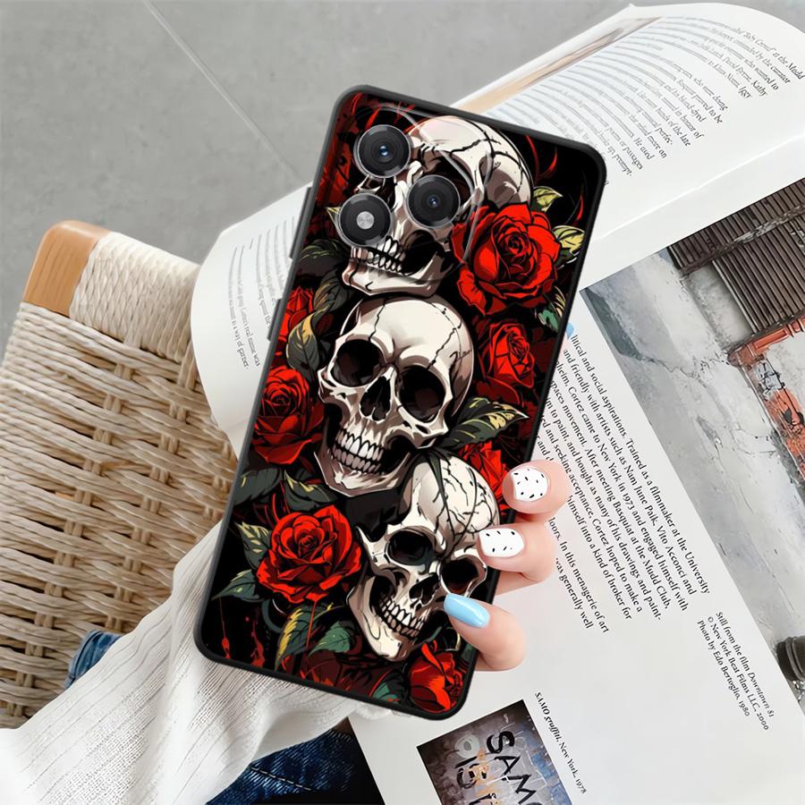 Case for Honor 70 8X 90 Lite X7a X9c X8 X7 X9a X9 Soft Back Phone Cover Creative Innovation Skull
