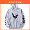 Maverick Logan Paul Herren- und Damen-Kapuzenpullover mit Vogelprint und bequemer Passform