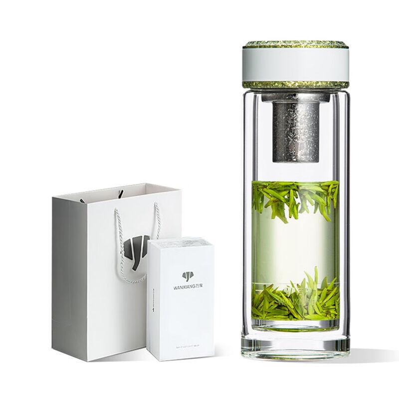 Wanxiang Titanium Silver Antibacterial Double Wall Glass Tea Cup