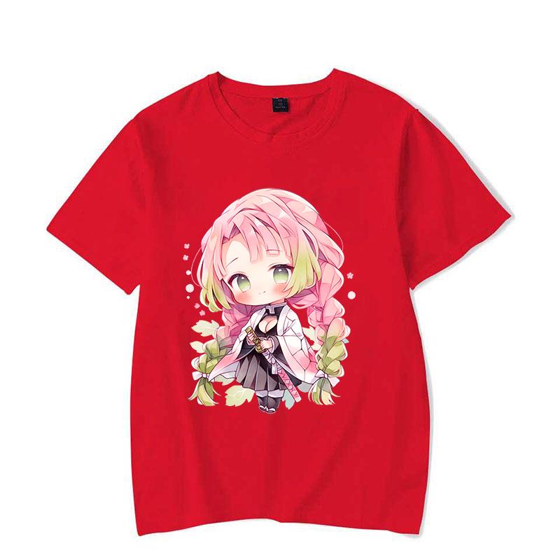 

Hot Anime Cute Kanroji Mitsuri Printed T-shirts for Women Summer Tee Shirt Femme Casual Short Sleeve Round Neck Tops T-shirts S