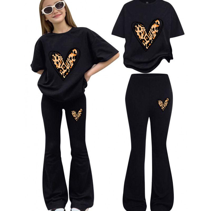 8-12 Jahre Kinder Mädchen T-Shirt und Hose Set Freizeitkleidung