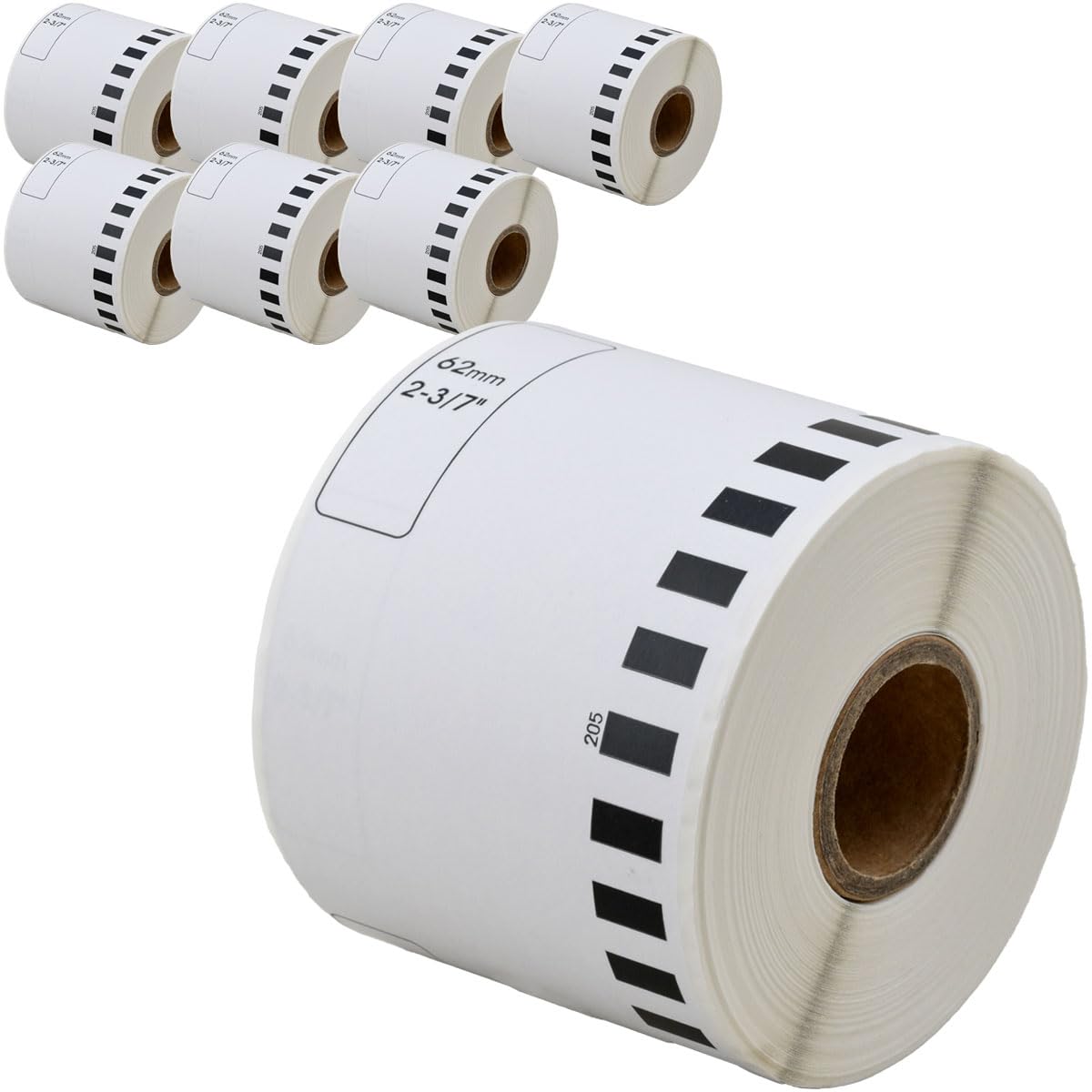 

Набор из 8 рулонов этикеток совместимых с Brother для Brother [Совместимые Labo] DK-2205 QL-700 / QL-800 / QL-820NWB и т. д.