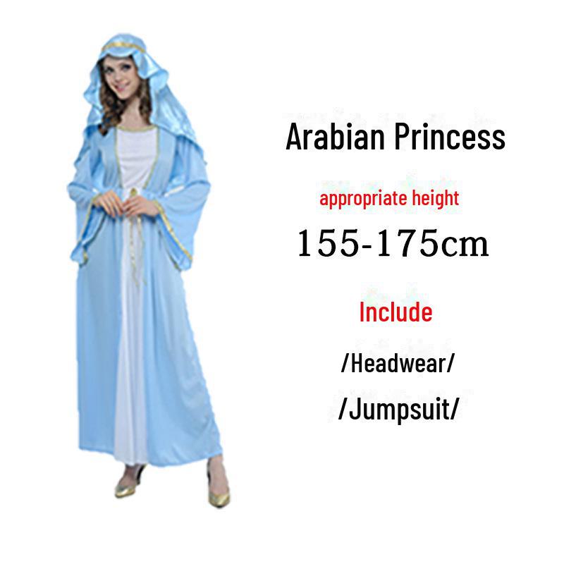Kostium Arabskiego Księcia na Halloween dla Dorosłych - Szaty Damskie i Męskie, Styl Bliskowschodni z Akcesoriami dla Dzieci i Dorosłych