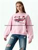Trendy Pink Round Neck Hoodie - Hip Hop Style for Autumn/Winter