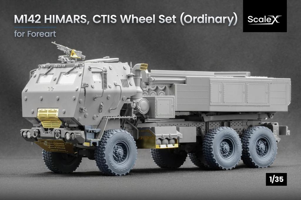 M142 Hymars CTIS Radsatz für Fore Plastikmodellbausatz Teile SCXWM35025 Scale-X 1/35 (6 Räder) Kunst, (Militärfahrzeug)