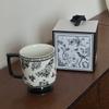 French Retro Black & White Ceramic Coffee Cup