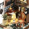DIY Handcraft Miniature Dollhouse Small Doll House Model Led Lights Wooden Room Box Crafts