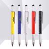 6-in-1 Multitool Pen Multi-Functional Pen with Ruler Level Gauge Ballpoint Pen Stylus Pen Screwdriver Christmas Gadget Gift for Men Dad Husband