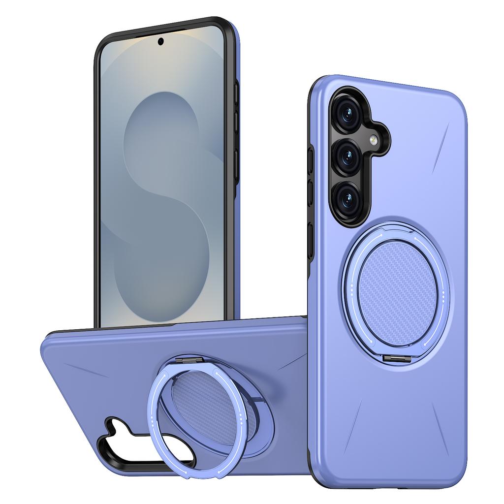 For Samsung Galaxy S25+/Galaxy S24+ Magnetic Case Rotating Kickstand TPU+PC Phone Cover