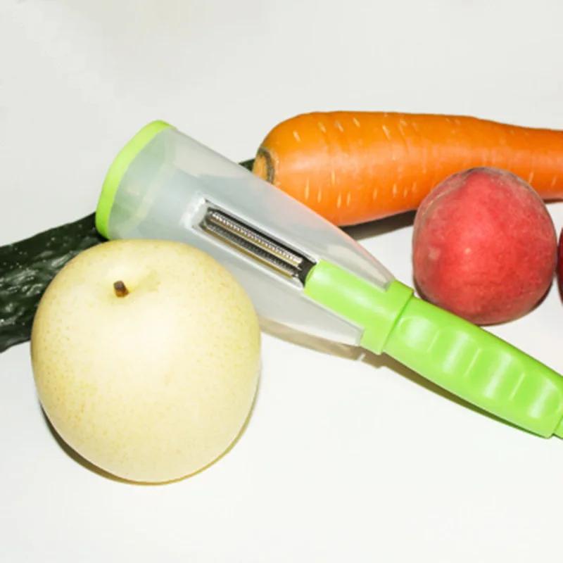 Multifunctional Storage Box Peeler Knife Peeler With Rubbish Bin Slicer Shredder Stainless Steel Vegetable Kitchen Tool Gadgets