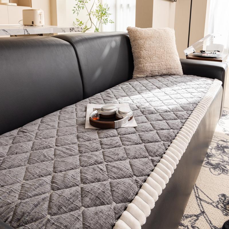 

Chenille Sofa Cushion Cover Pet Friendly Sofas Mat L Shape Corner Washable Couch Towel for Living Room Protector Home Decor 70x70cm темно серый