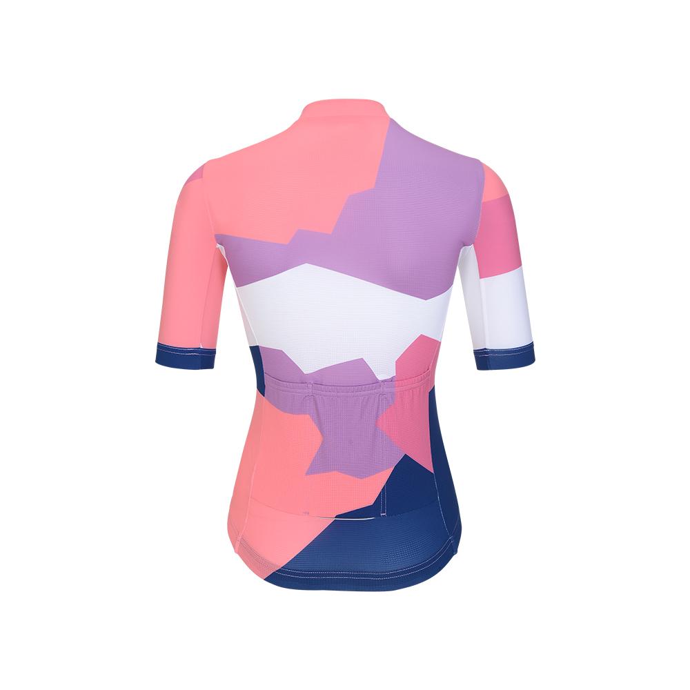 Sommer Colorblock Radtrikot Damen Renntrikot Ropa Ciclismo Mountainbike Trikot Kurzarm Schnelltrocknendes Radtrikot