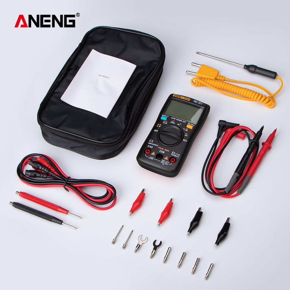 ANENG AN8008/AN8009 Mini Digital Multimeter Rm 409b Double Fuse Auto-range Medidor EléctricoTrue-RMS Transistor Capacitor Teste