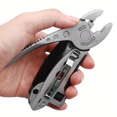 Juego de herramientas multiherramienta EDC, engranaje de cuchillo, llave ajustable, destornillador de mandíbula, alicates, herramienta