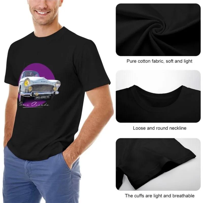 Simca Aronde P60 T-Shirt Aesthetic Clothing Black T Shirts Tees Black T-shirts for Men