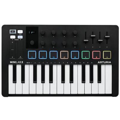 Contrôleur de clavier MIDI ARTURIA MiniLab 3 BK Noir