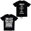 Thin Lizzy T-Shirt: Jailbreak Flyer Cleveland '76 (Black) (Back Print) OFFICIAL
