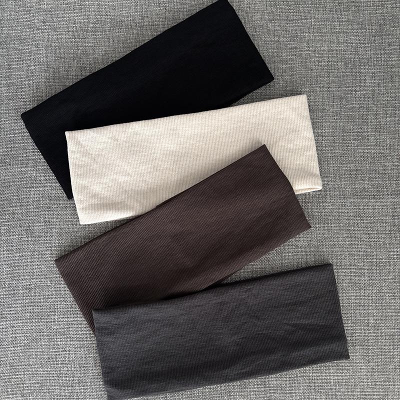 Sportliches Stirnband im koreanischen Stil mit Rippenmuster für Männer und Frauen - Unifarben für Laufen, Tennis, Basketball und Badminton