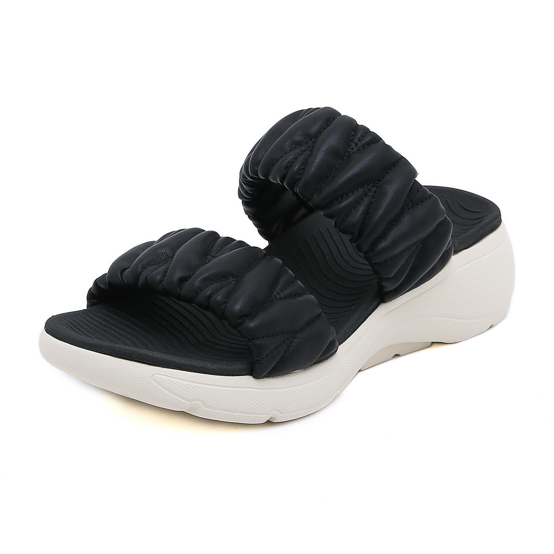 

Новые сандалии на толстой подошве, легкие, нескользящие и удобные повседневные спортивные женские туфли. 41 чёрный