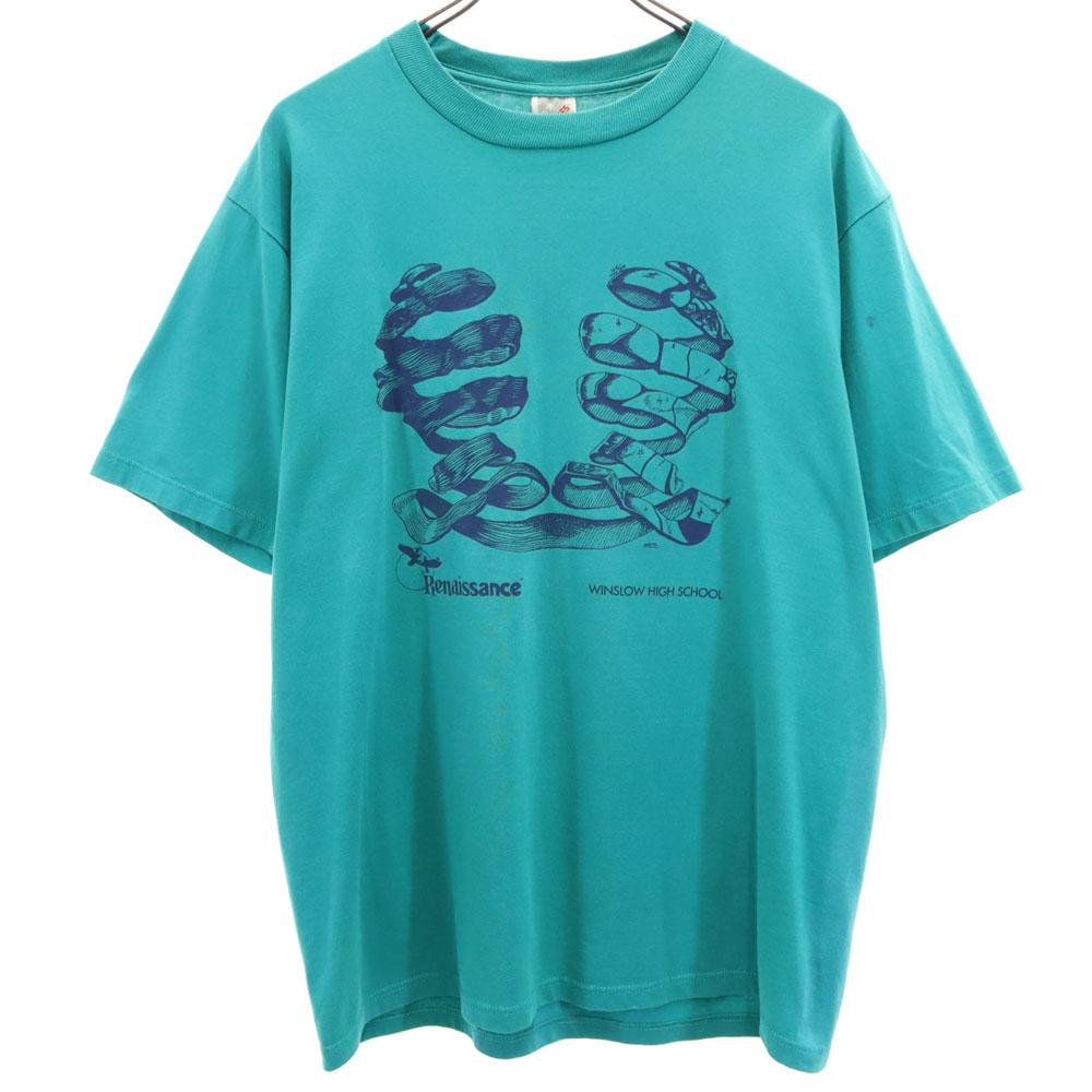 JERZEES 90s Made in USA Print Short sleeve Single stitch T-shirt Men's Used