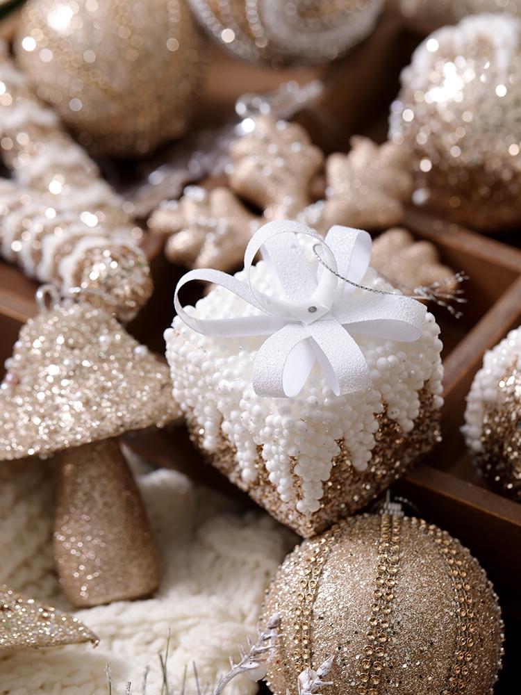 Luminous Christmas Ornaments: Star Tree Topper & Ball Set for Festive Decoration