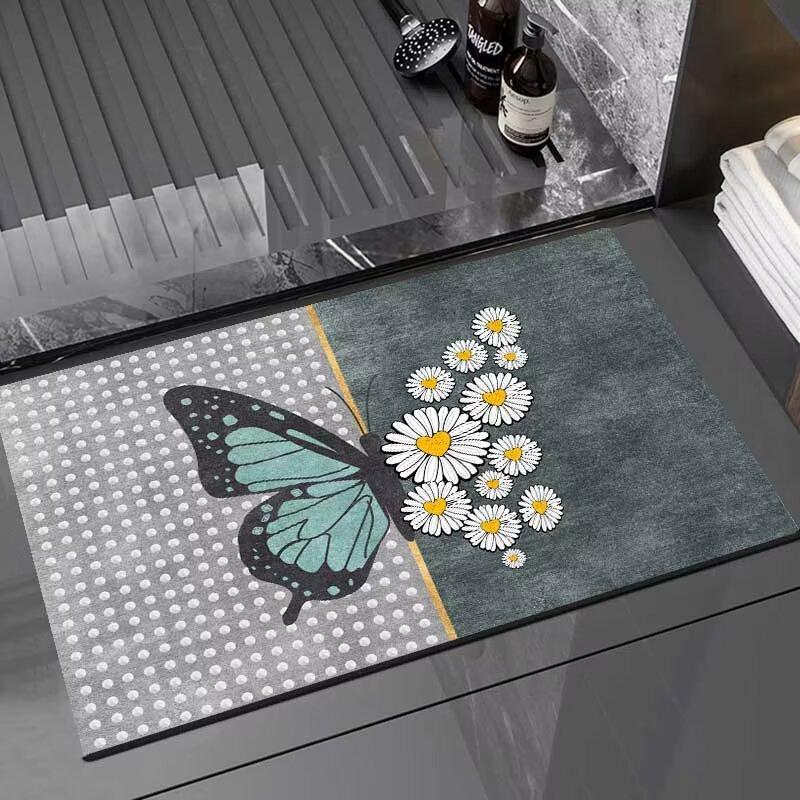 Bathroom special floor mat, diatom mud absorbent quick-drying carpet, household toilet, bathroom door non-slip foot pad