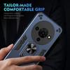 KEYSION Shockproof Armor Case for ZTE Blade A76 5G Soft Silicone+PC Metal Ring Stand Phone Back Cover for ZTE Blade A76 5G